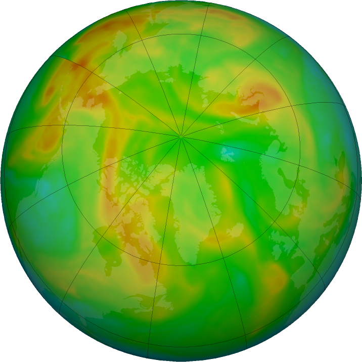 Arctic ozone map for 02 June 2021
